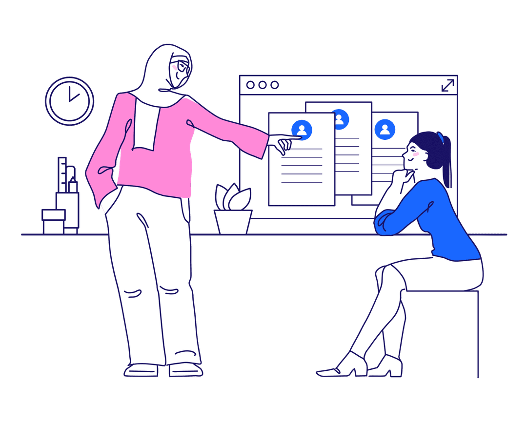 Recruiters discussing