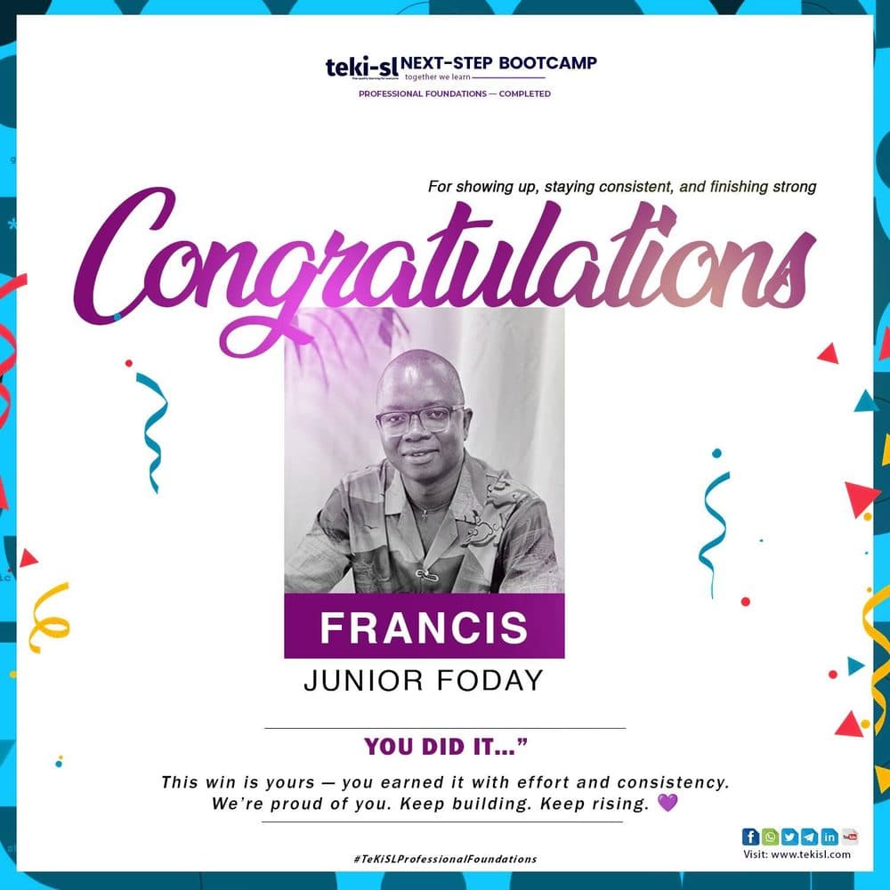Portrait of Francis Junior Foday